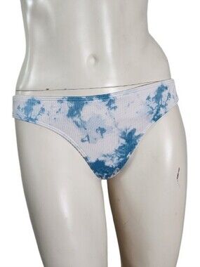 Hollister Bikini Bottom Women's S Blue White Tie Dye Ribbed